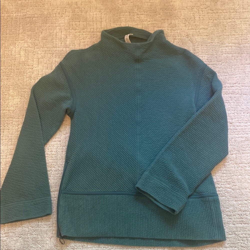 lululemon athletica teal Cowl Turtleneck Sweater
